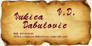 Vukica Dabulović vizit kartica